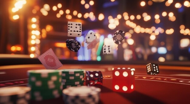 Roulette wheel spinning with betting layout visible